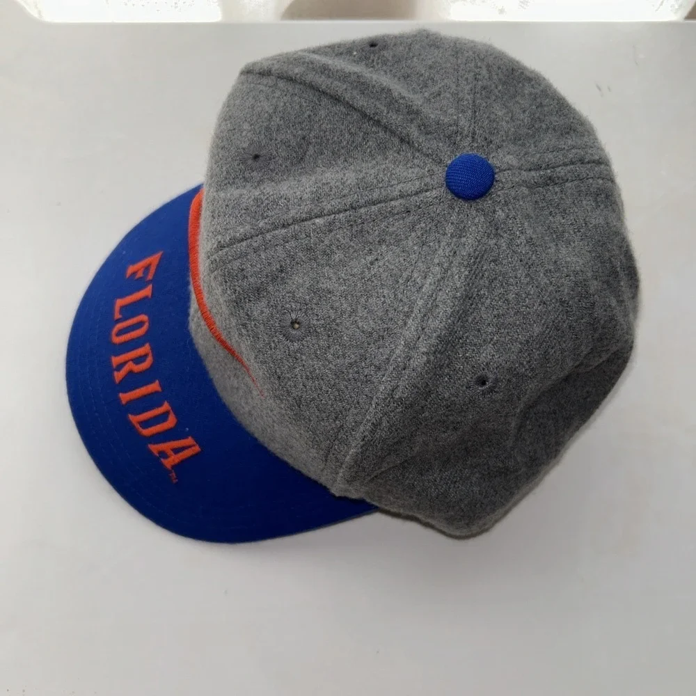 VINTAGE Nike Florida‎ Gators Wool 90s Snap Back Gray Blue UF College Football